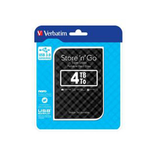 Verbatim 4tb 2.5" Usb 3.0 External Hard Drive